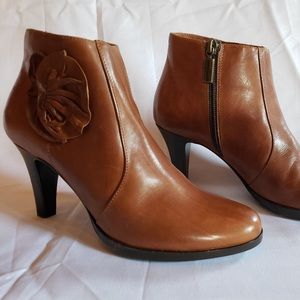 Brunomagli Cordovan Leather Zip Ankle Boot